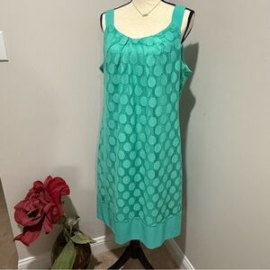 Robbie Bee Teal Polka Dot Midi Dress